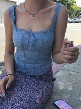 UNIF Melody lacy bustier style camisole top